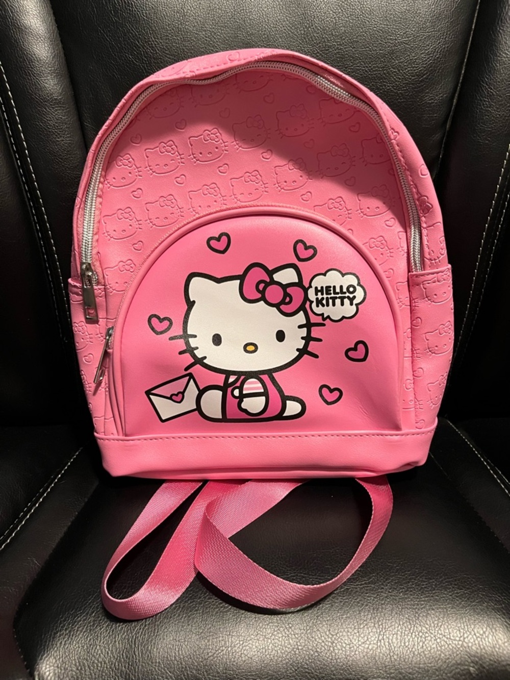 Hello Kitty Pink Mini Backpack with Heart Graphic